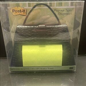 Pop-up Note Dispenser Handbag Design - Black and Yellow
